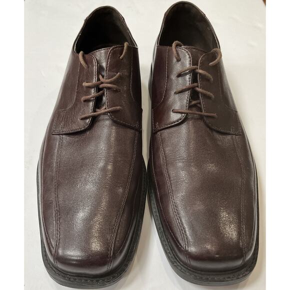 Mens Rockport Brown Dress Shoe 503002 Sz12 Square Toe - Picture 3 of 8